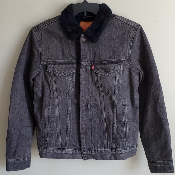 ♥️LEVI'S SHERPA LINED JACKET SIZE S - Picture 2 of 6